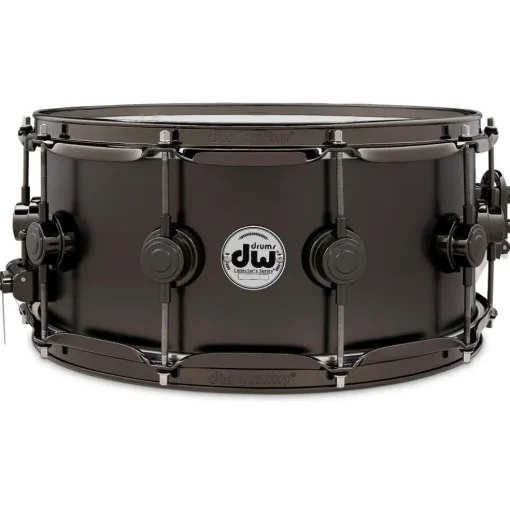 DW Collector's Series Satin Black Over Brass Snare Drum With Satin Chrome Hardware 14 x 6.5 in.