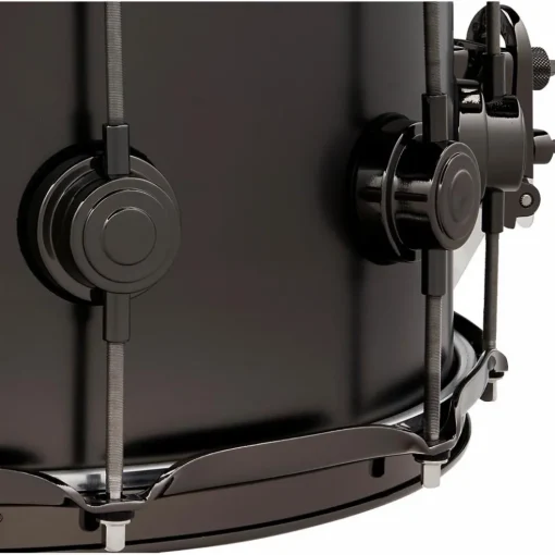 DW Collector's Series Satin Black Over Brass Snare Drum With Satin Chrome Hardware 14 x 6.5 in.