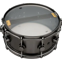 DW Collector's Series Satin Black Over Brass Snare Drum With Satin Chrome Hardware 14 x 6.5 in.