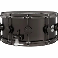 DW Collector's Series Satin Black Over Brass Snare Drum With Satin Chrome Hardware 14 x 6.5 in.