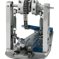 DW Colorboard Machined Chain Drive Double Bass Drum Pedal With Cobalt Footboard