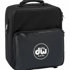 DW Colorboard Machined Chain Drive Double Bass Drum Pedal With Cobalt Footboard