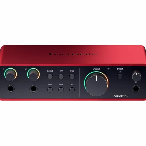 Focusrite 2i2 Gen 4 With KRK ROKIT G5 Studio Monitor Pair (Stands & Cables Included) ROKIT 8
