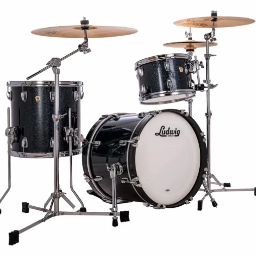 Ludwig Classic Maple 3-Piece Jazzette Shell Pack With 18" Bass Drum Hybrid Black Sparkle