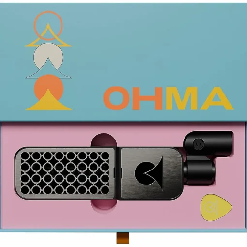 Ohma World Holes Ribbon Microphone Black & Stainless Steel