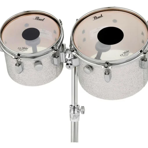 Pearl President Series Deluxe Concert Tom Set With Double Tom Stand Silver Sparkle