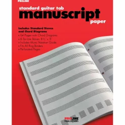 Proline Standard Guitar Tablature Manuscript Paper Pad