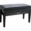 Roland RPB-D400-US Piano Bench, Duet Size, Vinyl Seat Polished Ebony