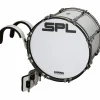 Sound Percussion Labs Birch Marching Bass Drum with Carrier - White 18 x 14 in.