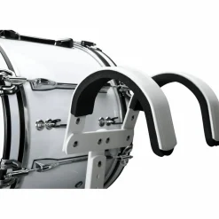 Sound Percussion Labs Birch Marching Bass Drum with Carrier - White 18 x 14 in.