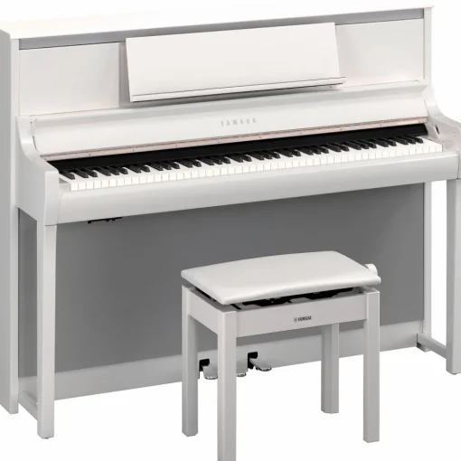Yamaha Clavinova CSP-295 Digital Upright Piano With Bench Polished White