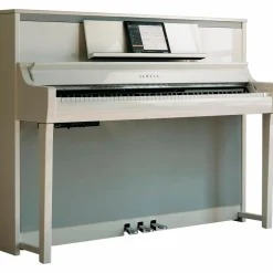 Yamaha Clavinova CSP-295 Digital Upright Piano With Bench Polished White