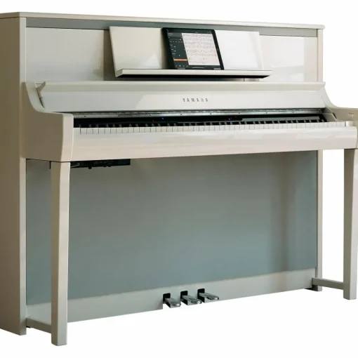 Yamaha Clavinova CSP-295 Digital Upright Piano With Bench Polished White